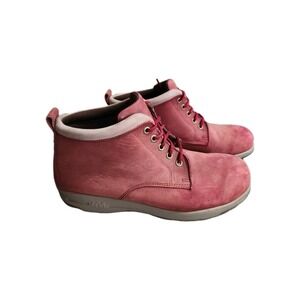SAS Gretchen Red Suede Chukka Ankle Boots Women's 9W Water Resistant Made In USA